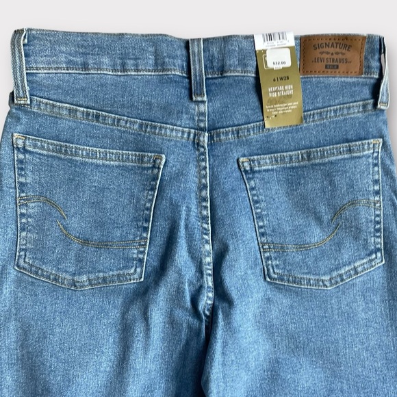 Signature Levi Strauss Gold Heritage High Rise Straight Mom Jeans 6/W28 Stretch - Picture 6 of 11